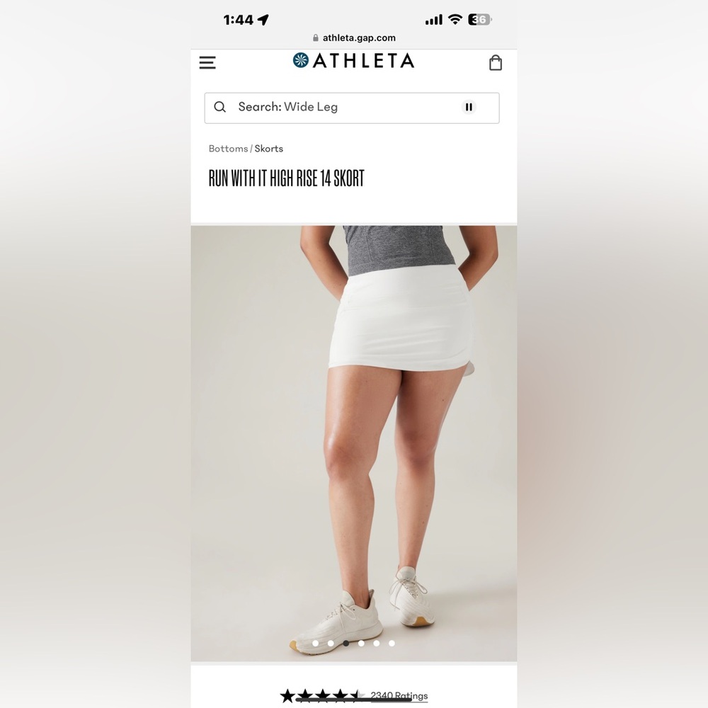 ATHLETA RUN WITH IT HIGH RISE 14 SKORT
